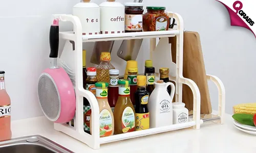 Double Layer Multipurpose Kitchen Shelf!
